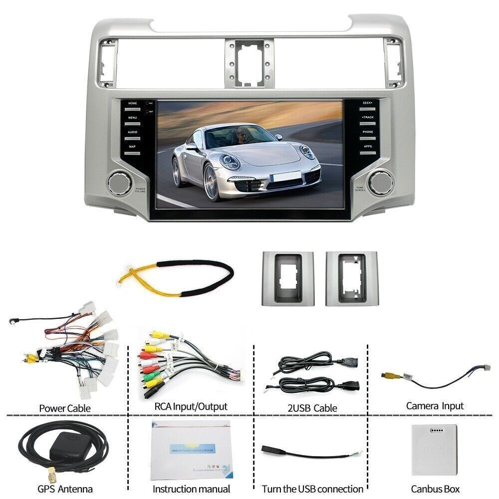 USED Car Radio Wireless Android CarPlay GPS Screen For Toyota 4Runner 2010-2021