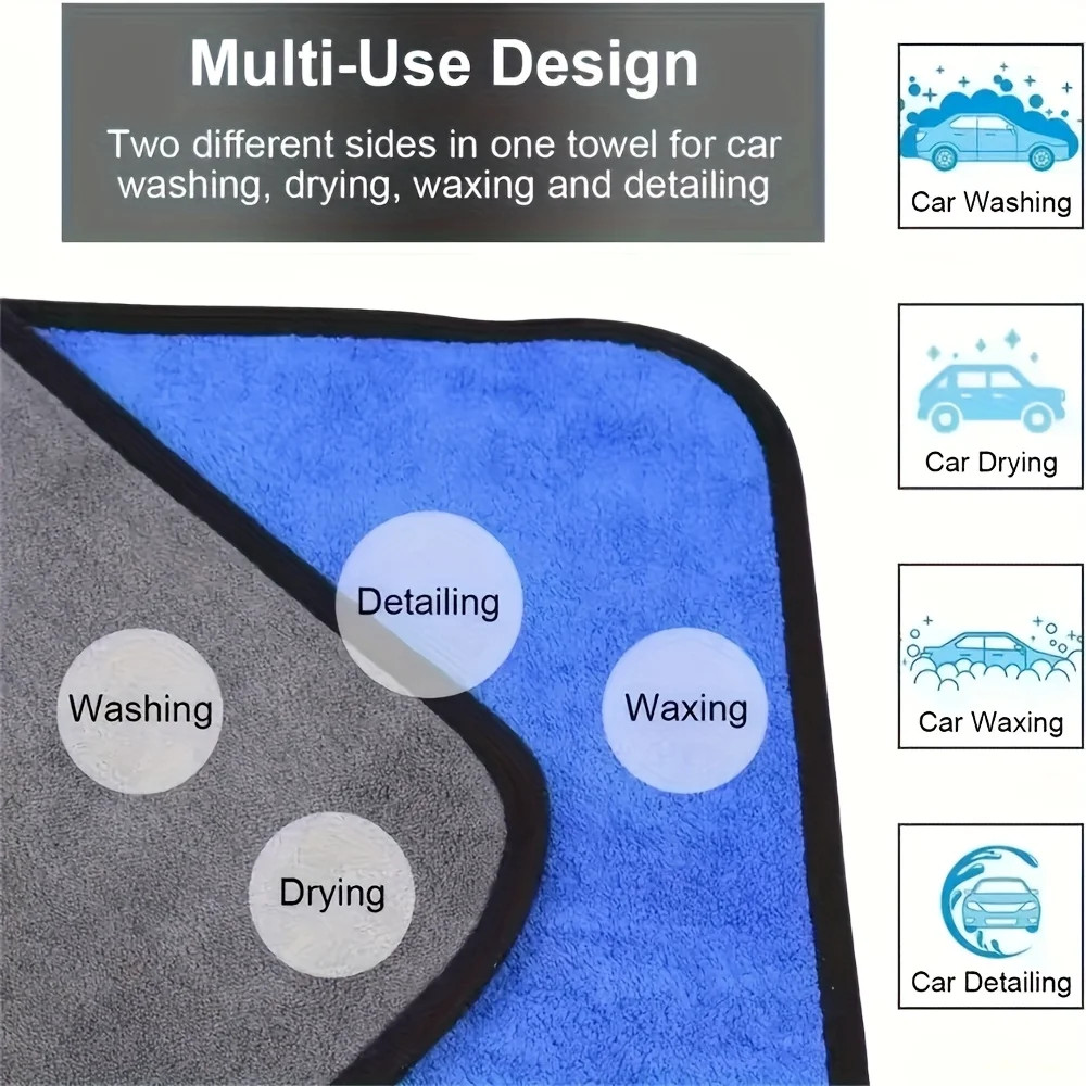 1-10Pcs Microfiber Car Cleaning Towels Ultra Absorbent Car Drying Cloth Auto Det