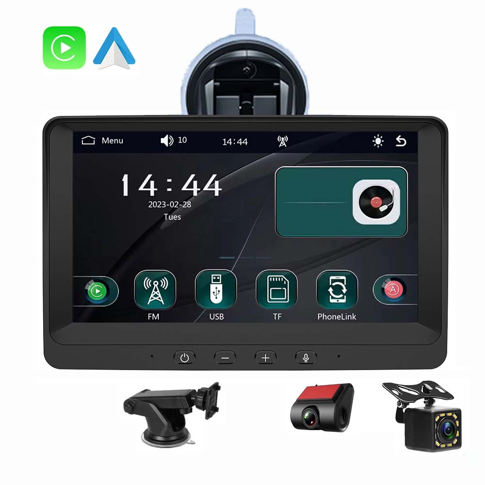 7″ Portable Car Stereo Radio Bluetooth Wireless Apple Carplay IPS Touch Screen