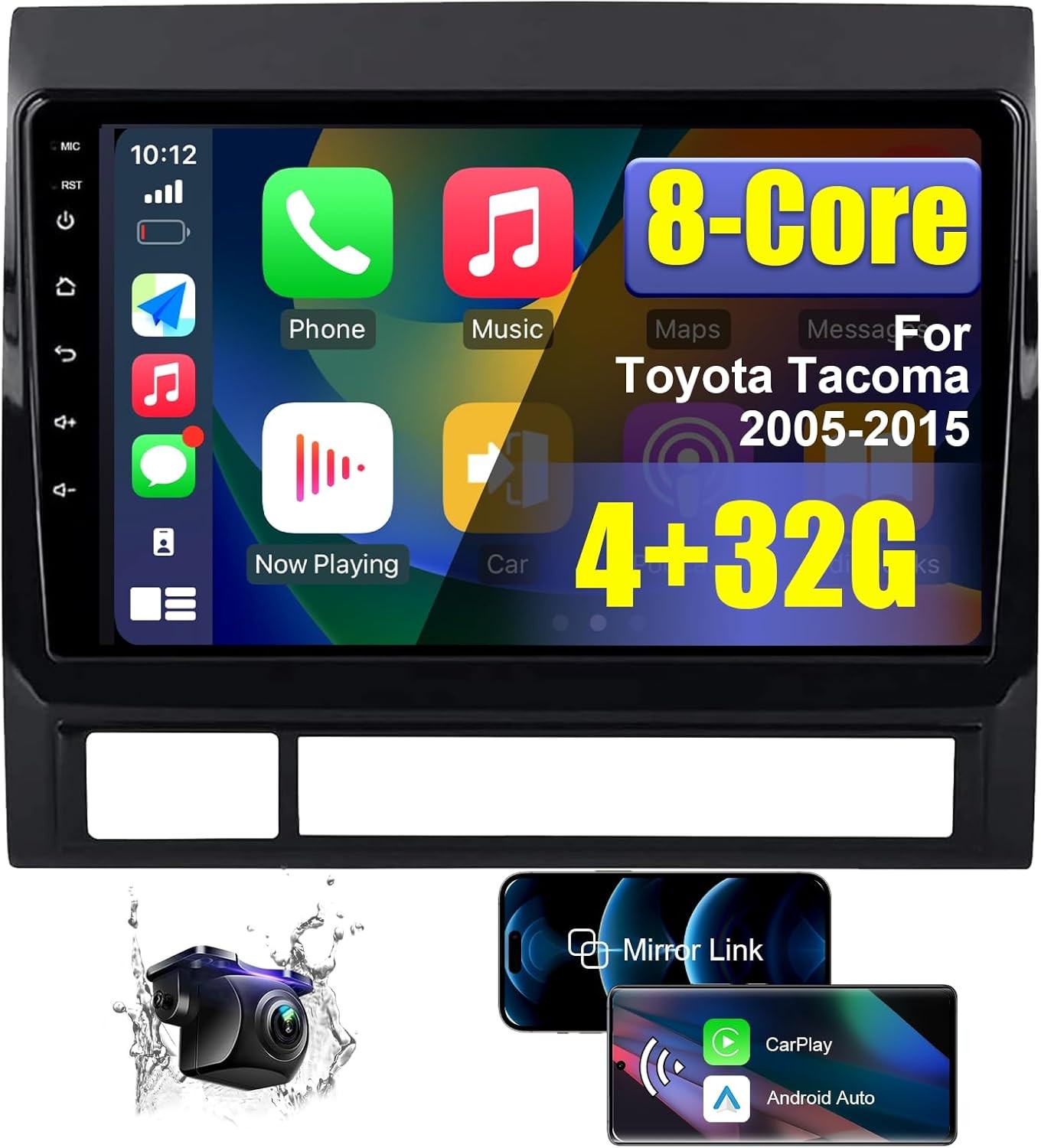 9″ 8Core 4+32G Android Auto Carplay Stereo for Toyota Tacoma 2005-2015