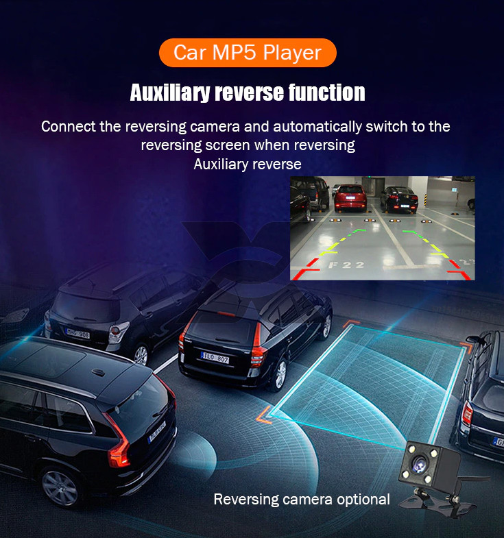 Double 2 DIN Car MP5 Player 7″ Bluetooth Touch Screen Stereo Radio With Camera