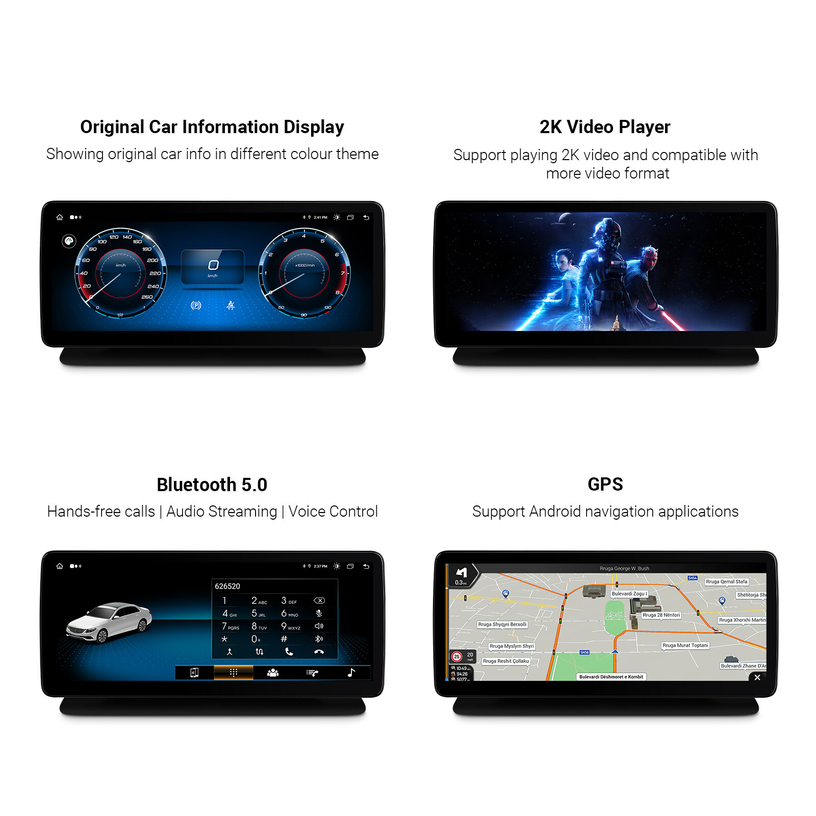 12.3″ Android 14 8-Core 64GB CarPlay Stereo GPS Navi WIFI For Benz CLS-W218 C218