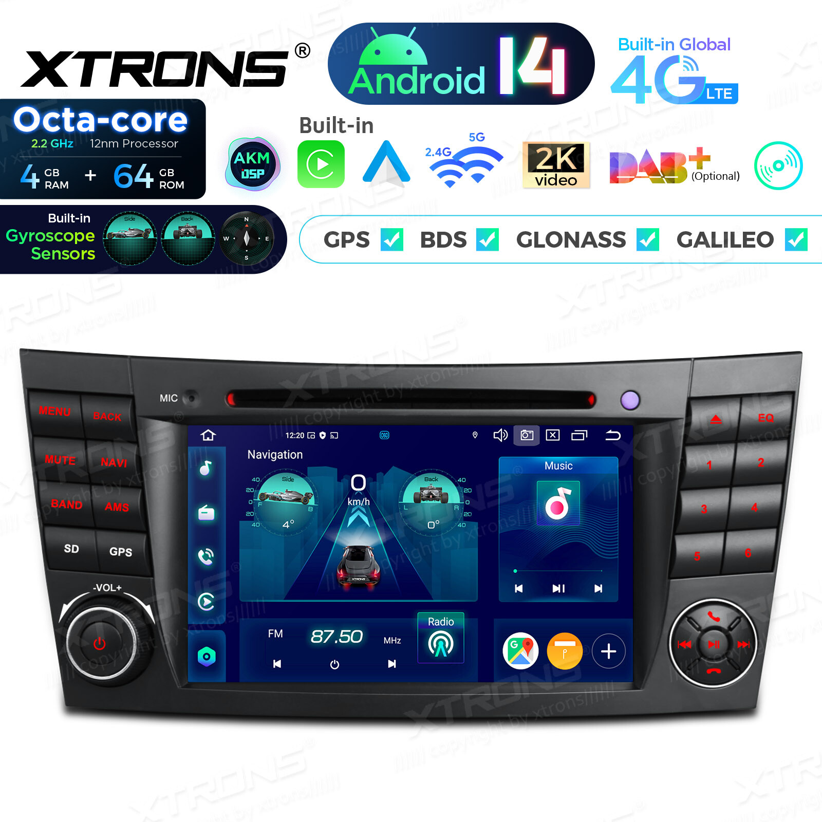 Android 13 8Core Car Stereo DVD Radio GPS For Mercedes Benz E-W211 E350 CLS-W219