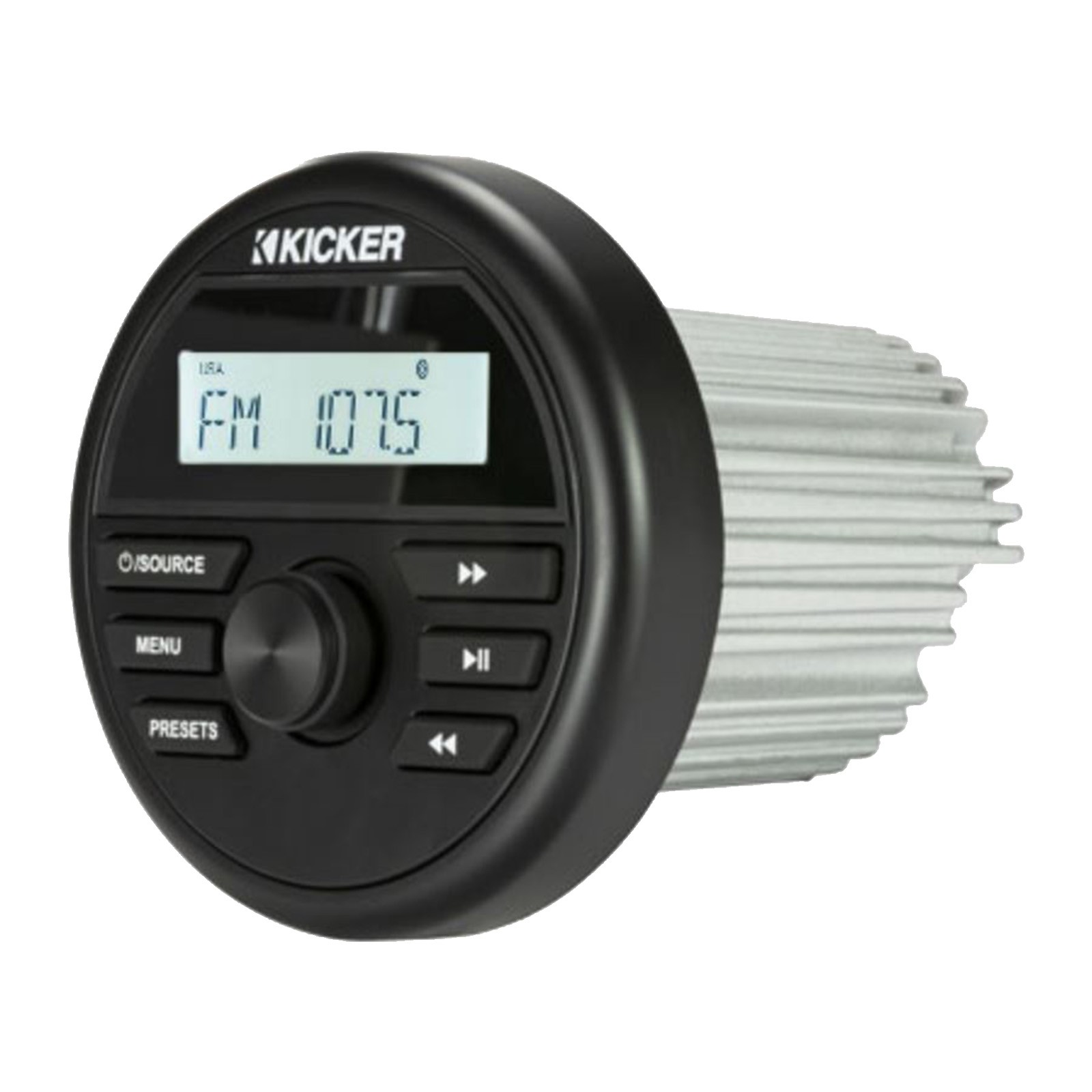 Kicker Marine Receiver, Remote, 2x 6.5″ LED Speaker, Grille, Wire,Antenna,Remote