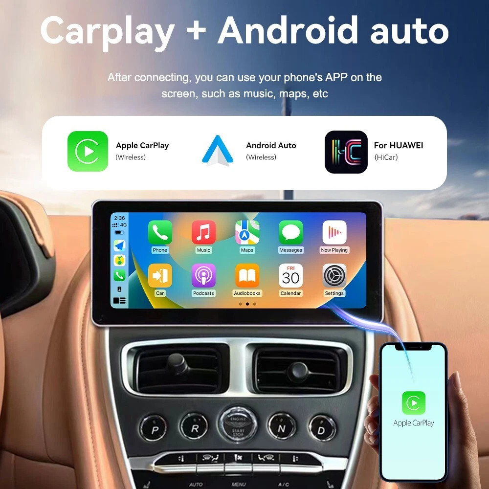 12.3″ Car Radio Stereo GPS Carplay Android Auto For Aston Martin DB11 2016-2023