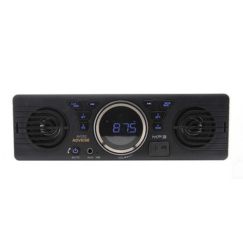 Single 1 Din Car Stereo Radio FM Built-in 2Speakers Bluetooth MP3 player USB/AUX
