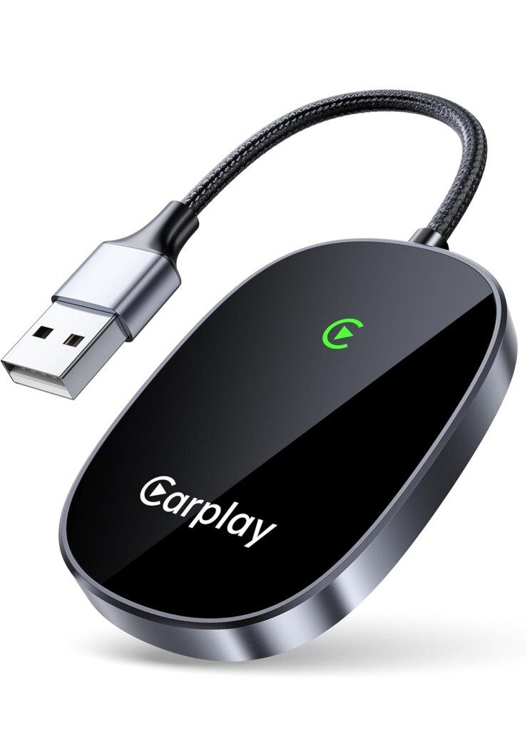 Wireless CarPlay Adapter 2024 Upgraded, Converts Factory Wired-iPhone Compatible