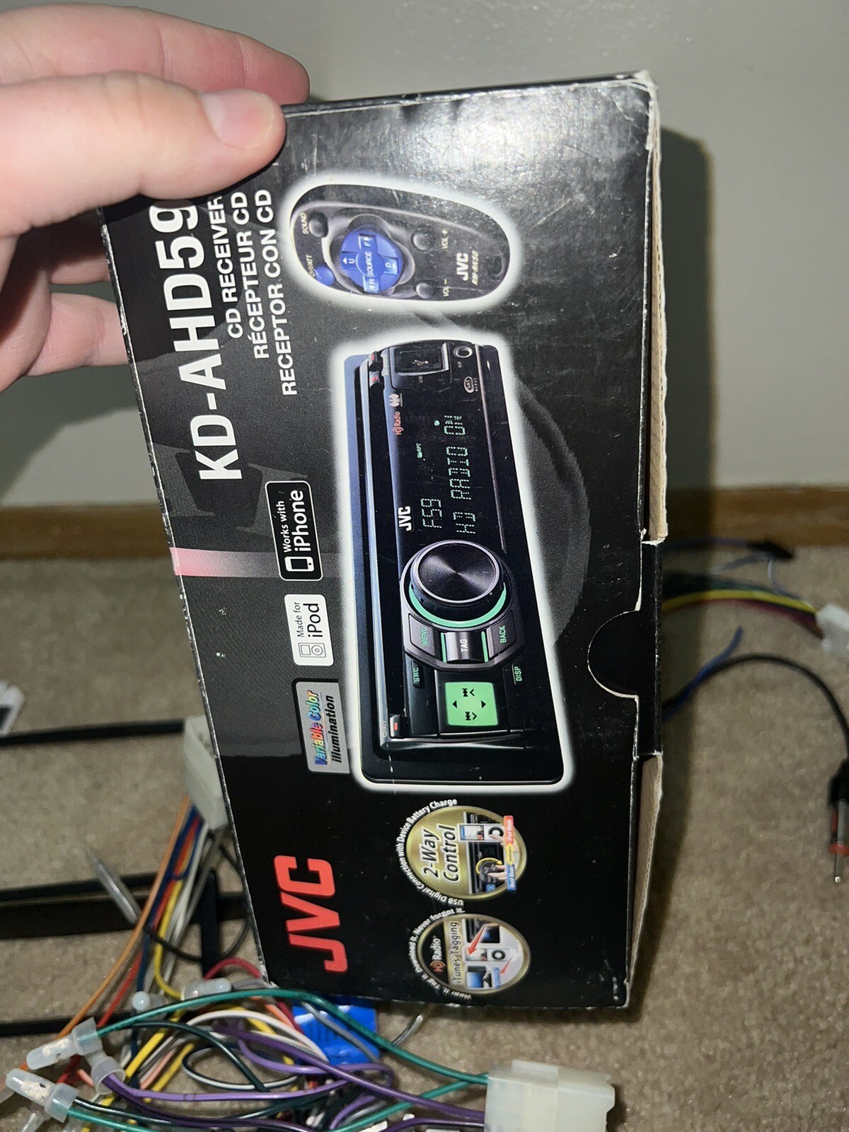 JVC Arsenal KD-AHD59 Vehicle CD Receiver/Radio 1 DIN