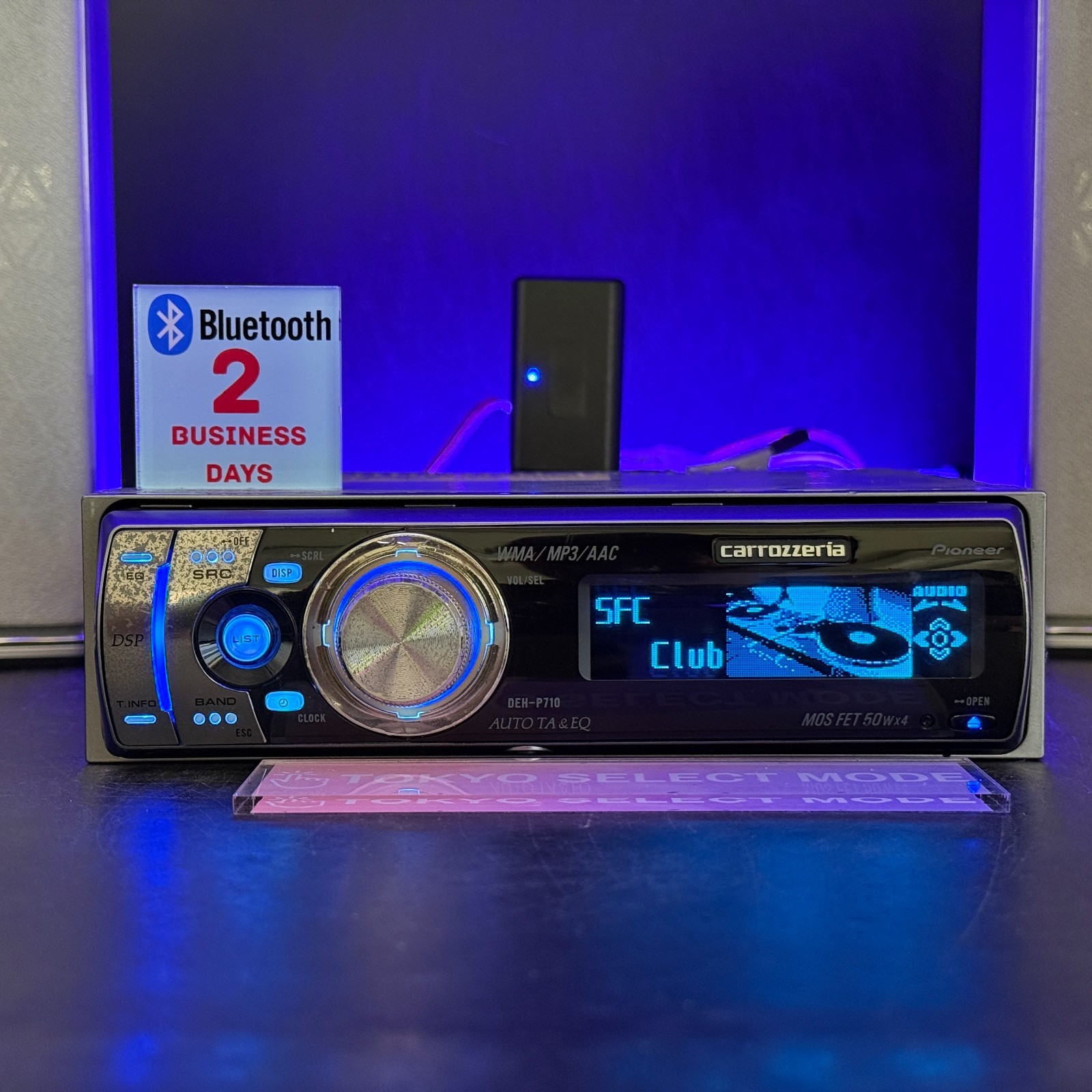 Pioneer Carrozzeria DEH-P710 CD Receiver Car Stereo No Wiring Harness Tested JPN
