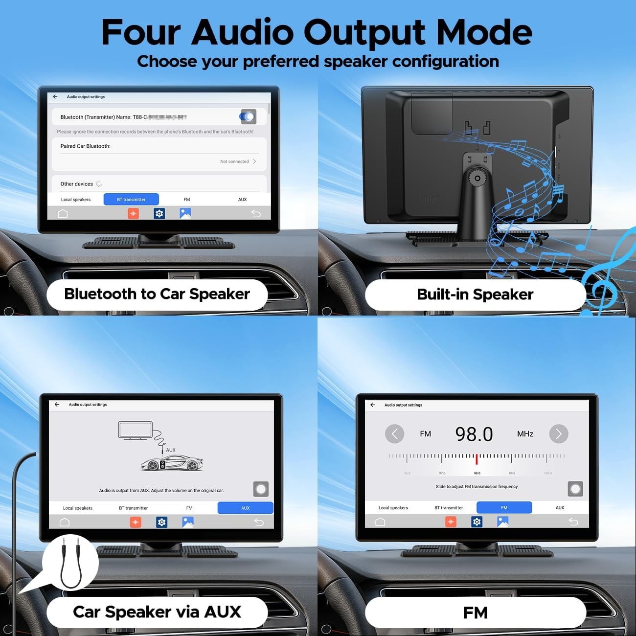 3-in-1 9’Carplay Screen Wireless AI Video BOX with Net-Flix YouTube +Rear Camera