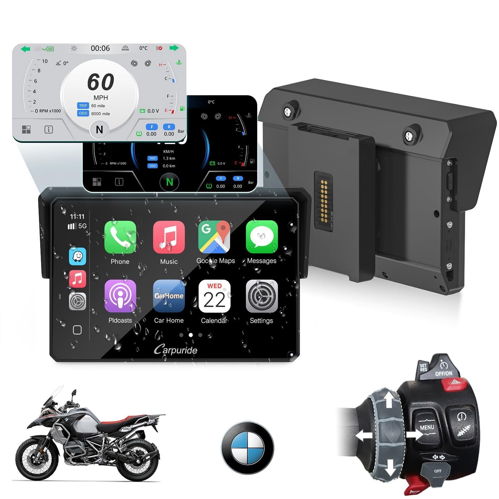 Carpuride W502BS Pro Carplay Android Auto BMW Motor Transmission Controlle TPMS