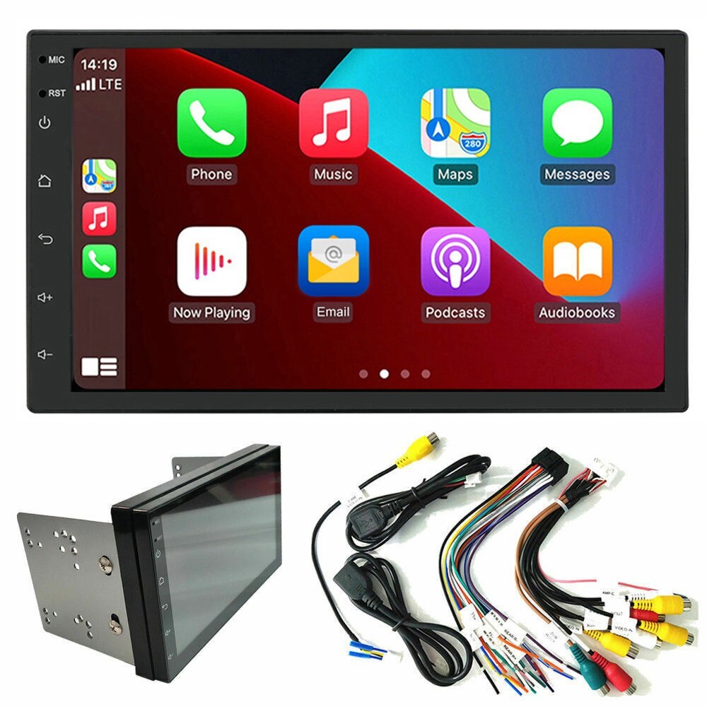7″ Double 2Din Car Stereo CarPlay FM Radio WiFi GPS Navigation Head Unit +Camera