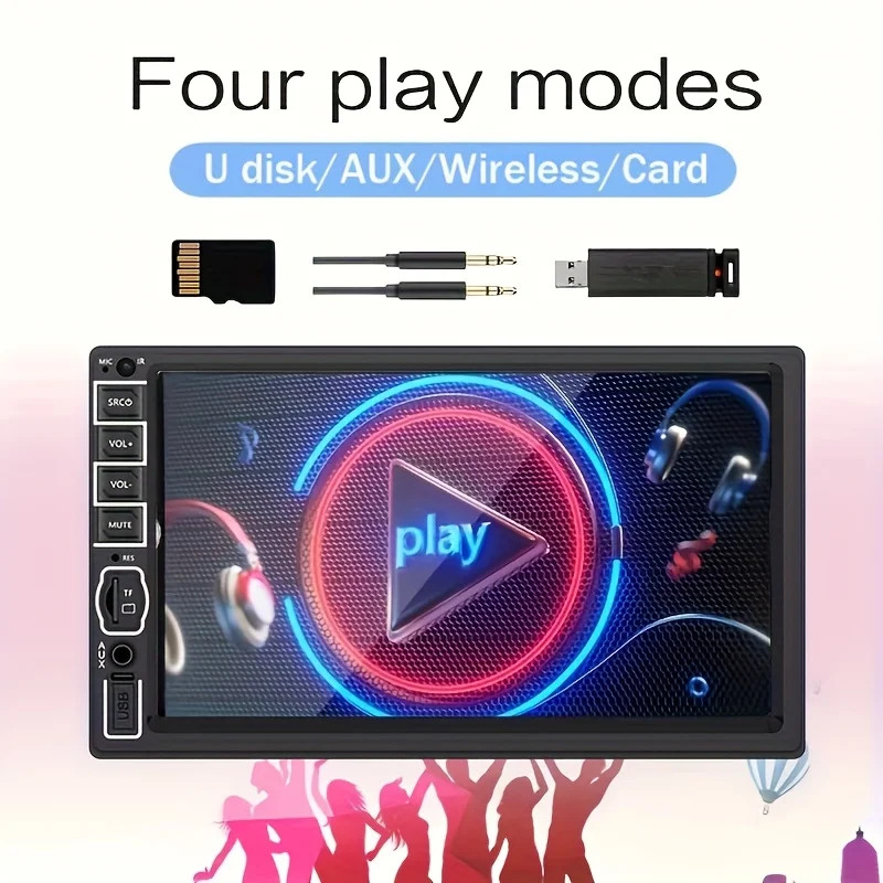 7” Car Stereo Radio B-T Hands Free Calling 2DIN MP5 Player Screen mirror link’