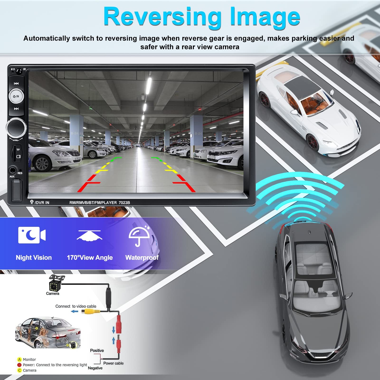 Estereo De Doble Din Với Reproductor Multimedia Y Pantalla Tactil Lujo