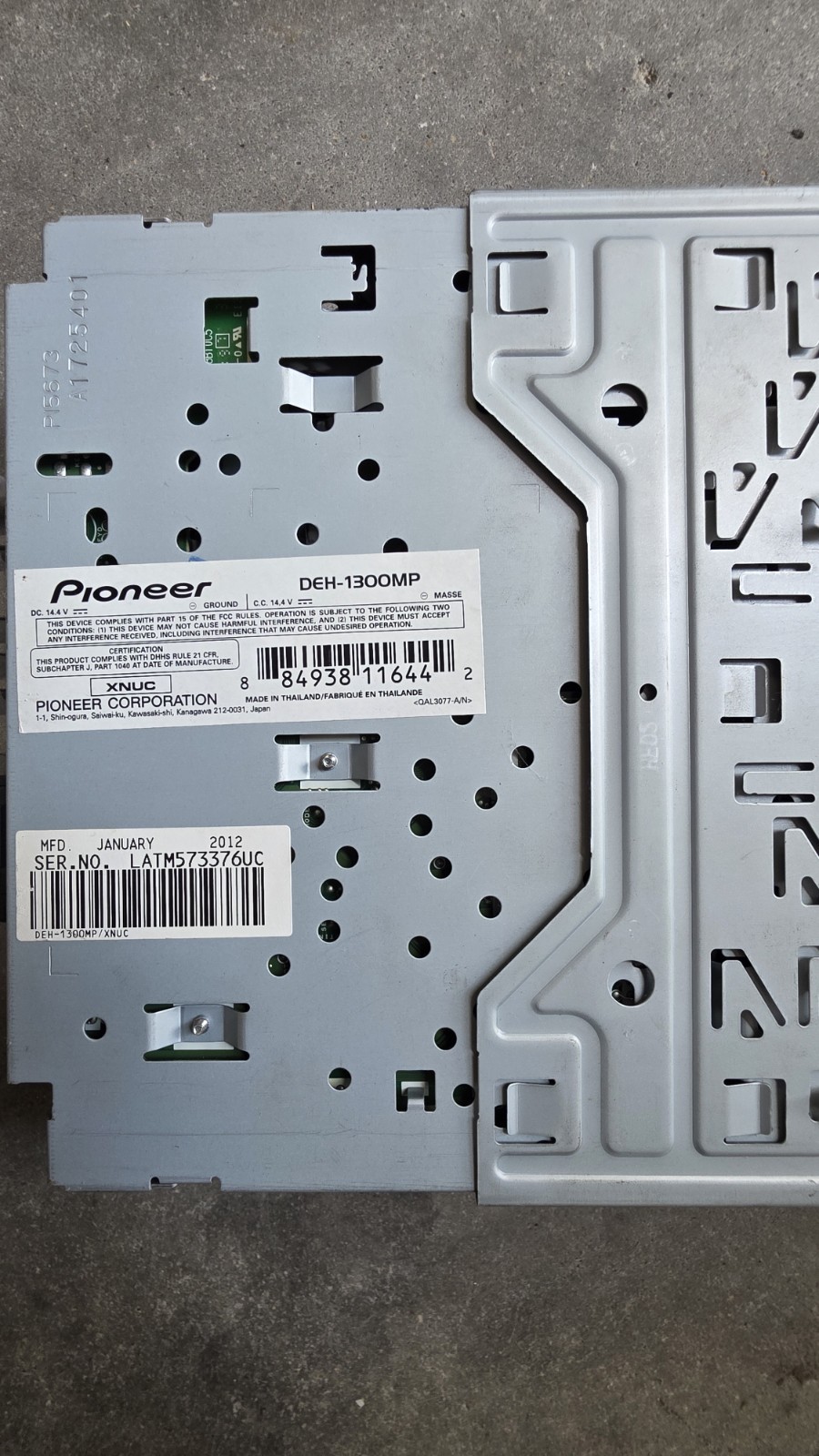 Pioneer DEH-1300MP Single Din Aux Port Radio Used CD