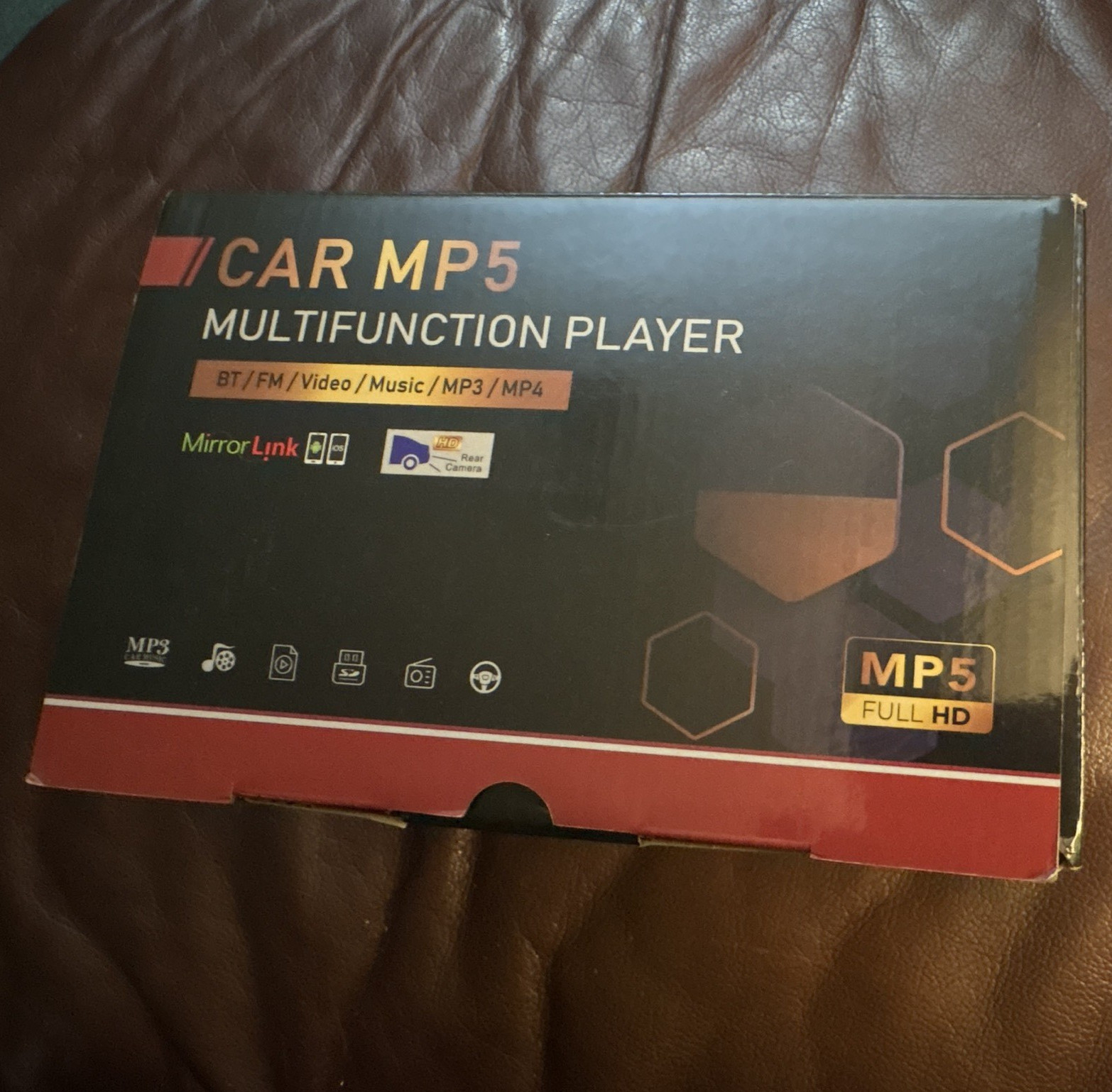 Car MP5 Player 1 DIN In-Dash Unit Bluetooth USB Input Auxiliary Input Sealed