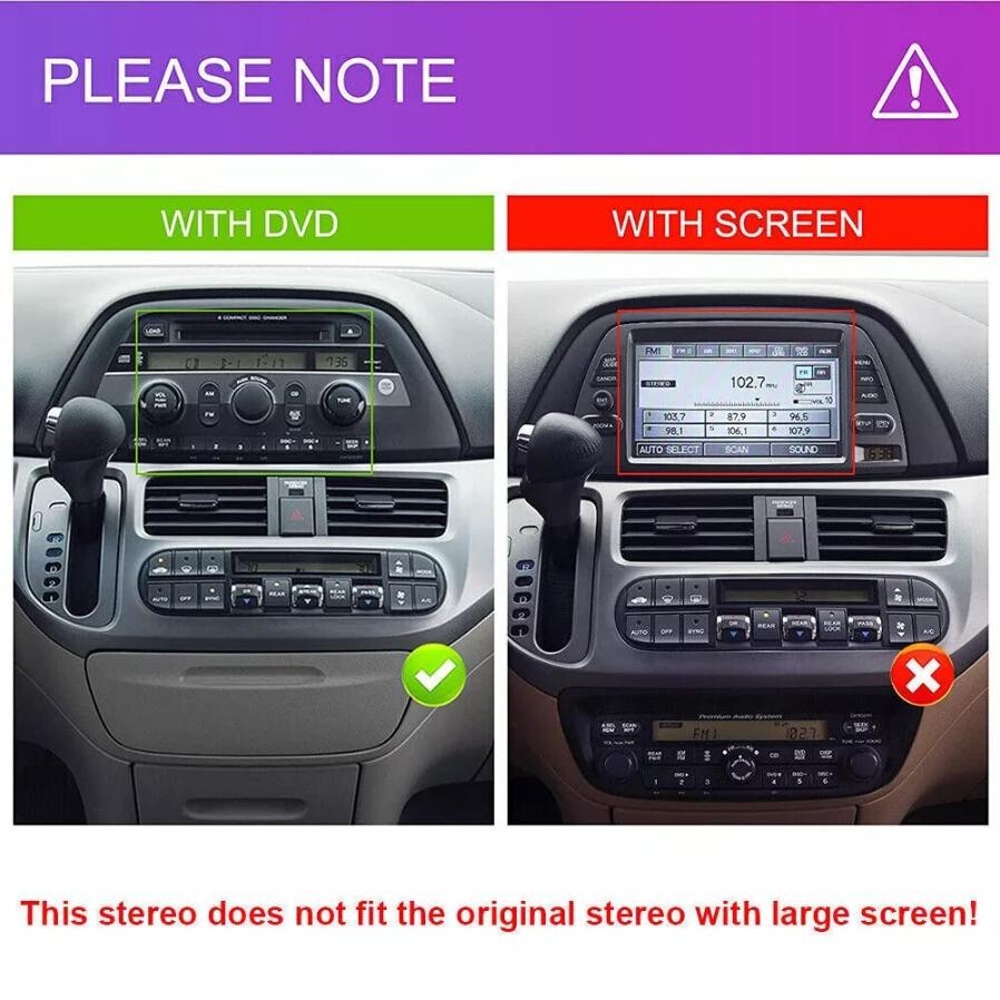 GPS Navi Apple Carplay Car Stereo Radio Android 13 For Honda Odyssey 2005-2010