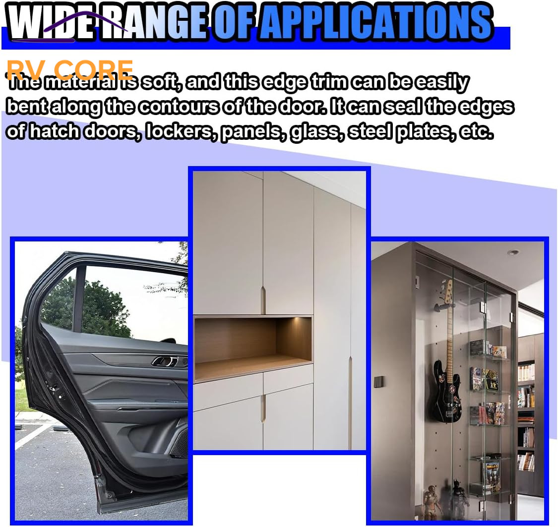 32.8FT Car Door Edge Guard PVC Trim Anti Collision Protective Strip Gray