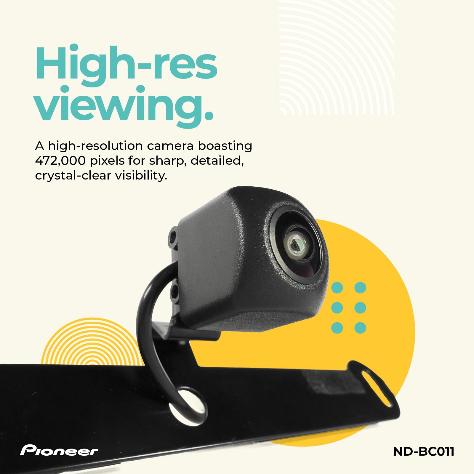 Pioneer ND-BC011 Rear View Backup Camera – NTSC Universal Camera with Selecta…