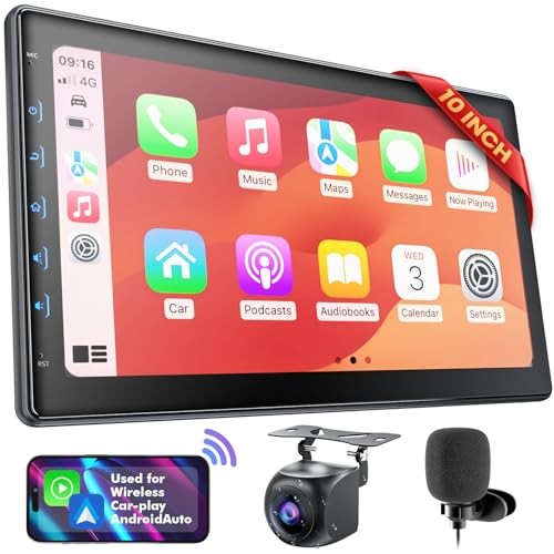 10 Inch IPS Touch Screen Double Din Car Stereo Compatible without Front Camera