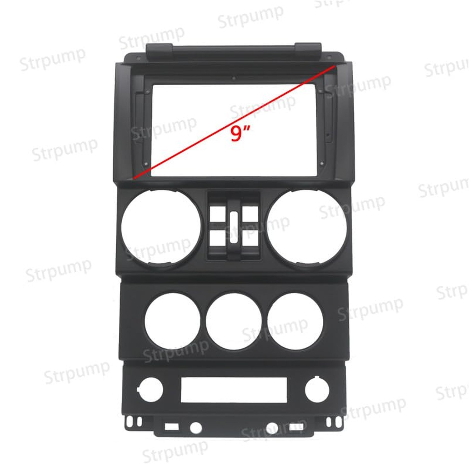 9”Car Radio Stereo Fascia Frame Dash Panel Trim Bezel for Jeep Wrangler 2008…