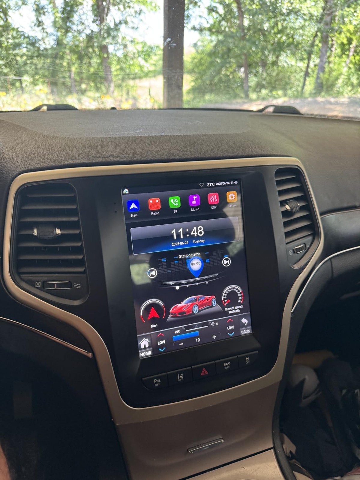 For 14-22 Jeep Grand Cherokee Android Carplay Car Stereo Radio GPS Navi 64G