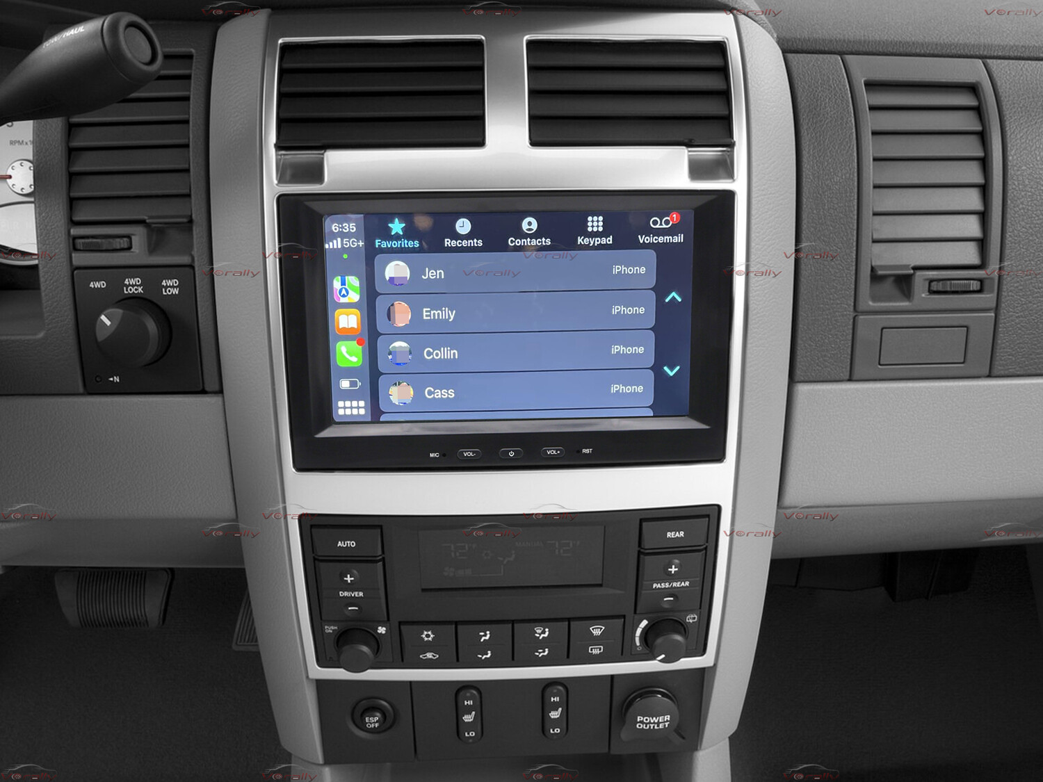 2+32G Radio de coche Android 14 para 2004-2009 Dodge Durango Carplay GPS estéreo