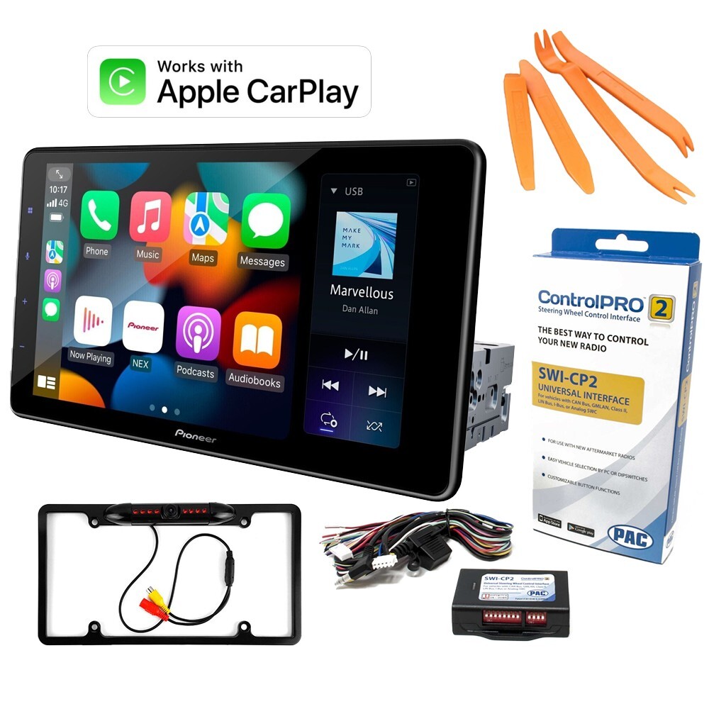 Pioneer DMH-WT3800NEX 9″ 1-DIN w/ Steering Wheel Control Interface | Backup Cam