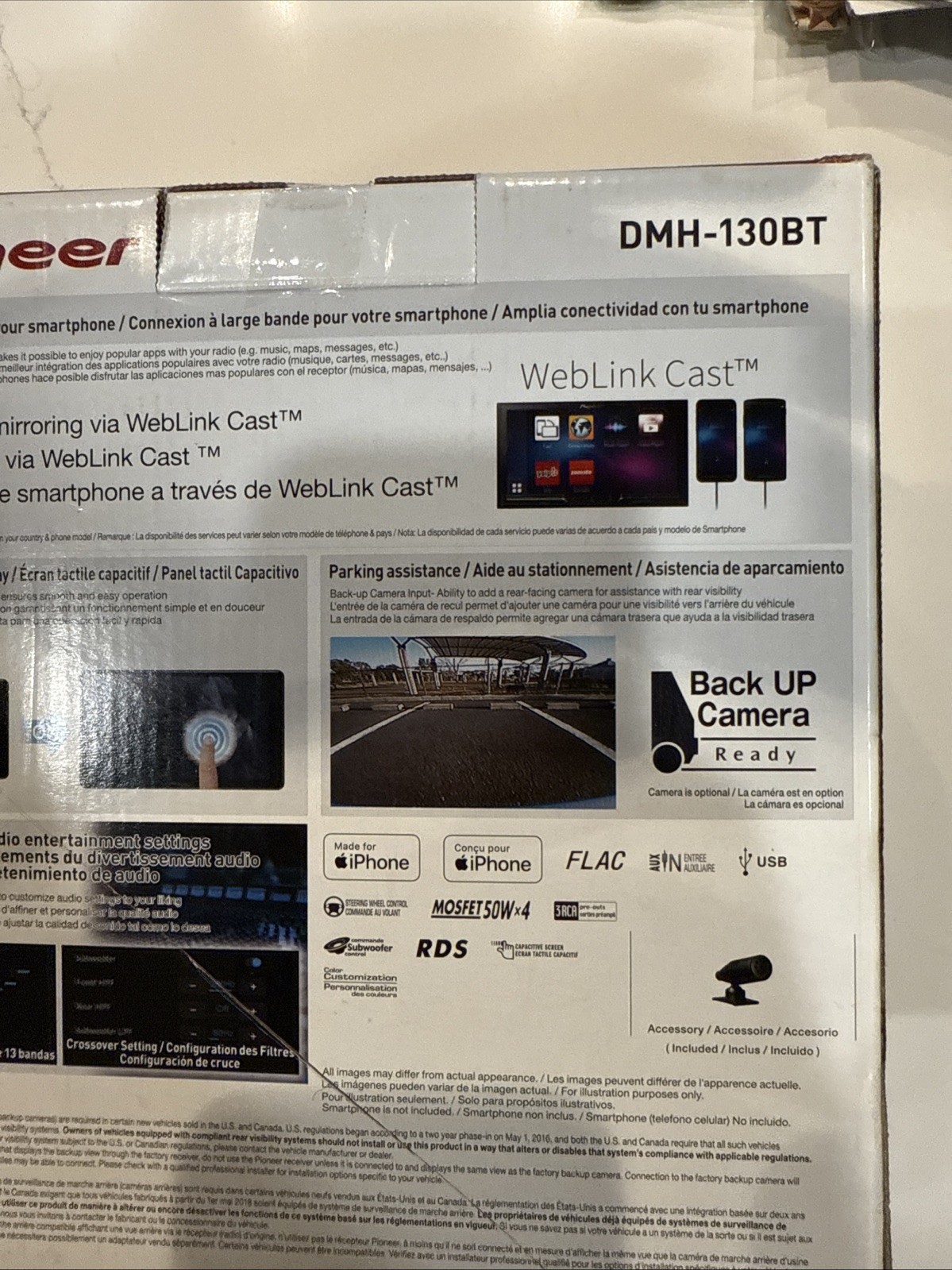 NEW Pioneer DMH-130BT 6.8″ Bluetooth Touchscreen Digital Multimedia Receiver
