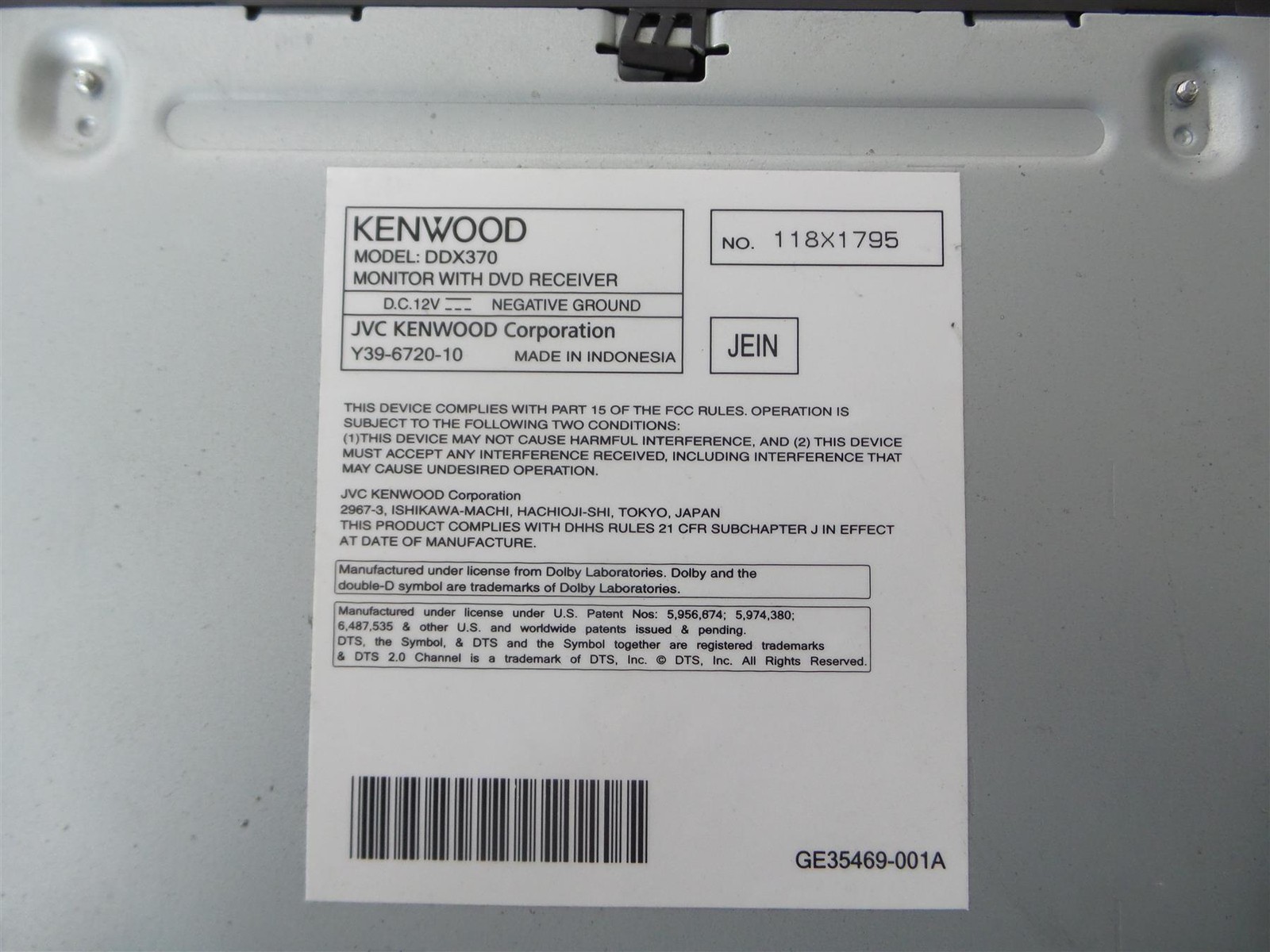 Kenwood DDX370 Touchscreen Car CD DVD Player – Free shipping