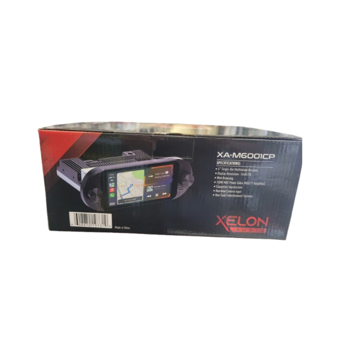 Xelon Audio XA-M6001CP 1-DIN 6″ Touchscreen 240W Max Digital Multimedia Receiver