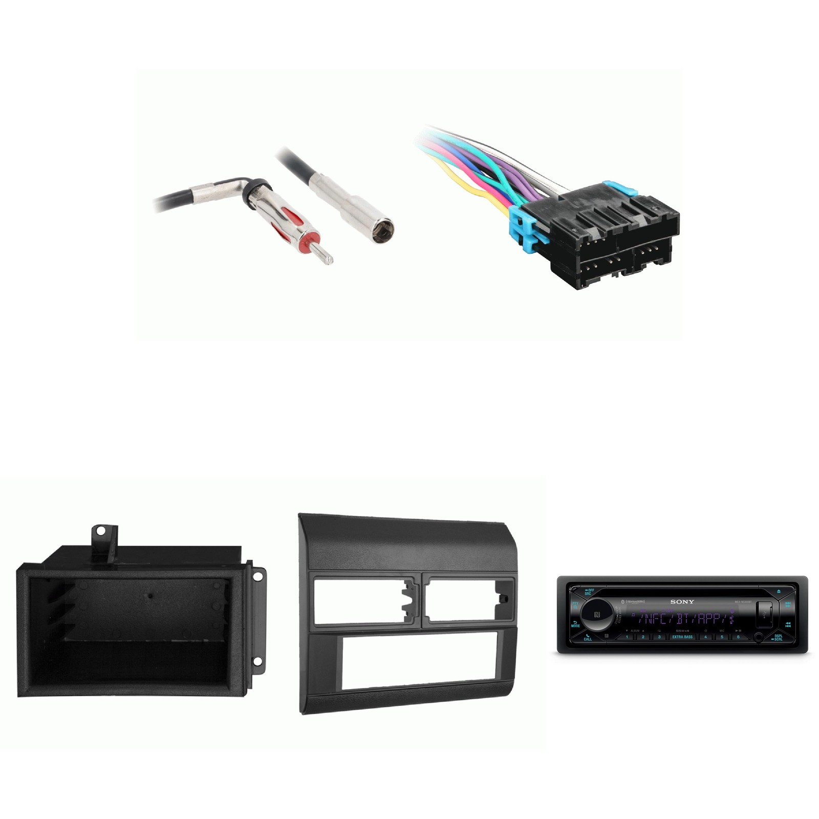 SONY MEX-N5300BT Single Din Radio Bundle GRAY Dash includes pocket Compatible…