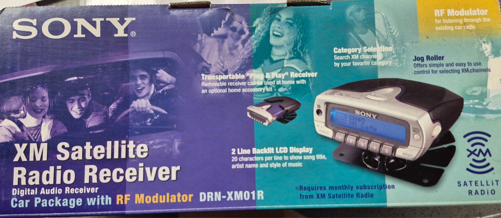 BRAND NEW Vintage Sony DRN-XM01 MK2 XM Digital Audio Receiver Remote, Cords, Ant
