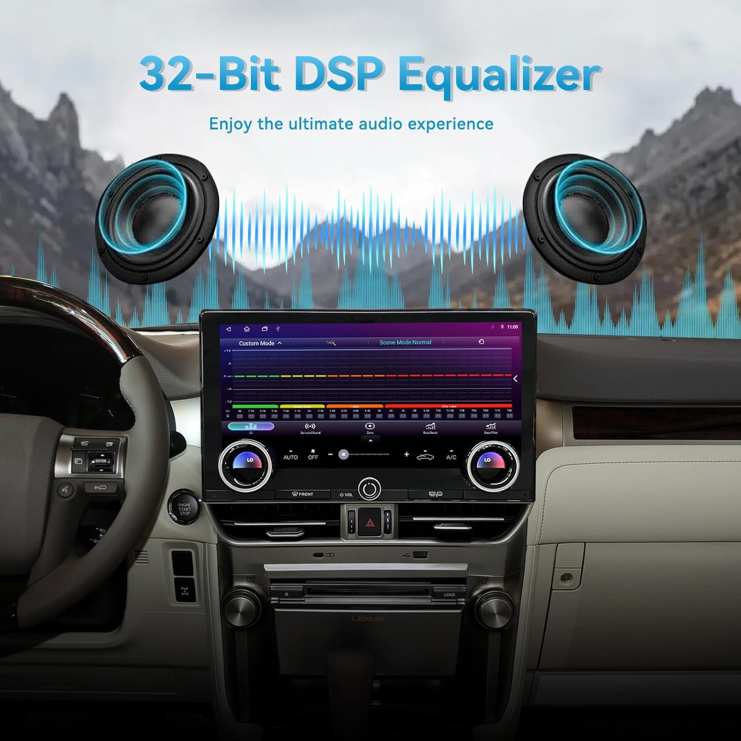 4+32GB Android Car Radio Stereo GPS Navi Carplay For Lexus GX400 GX460 2010-2020