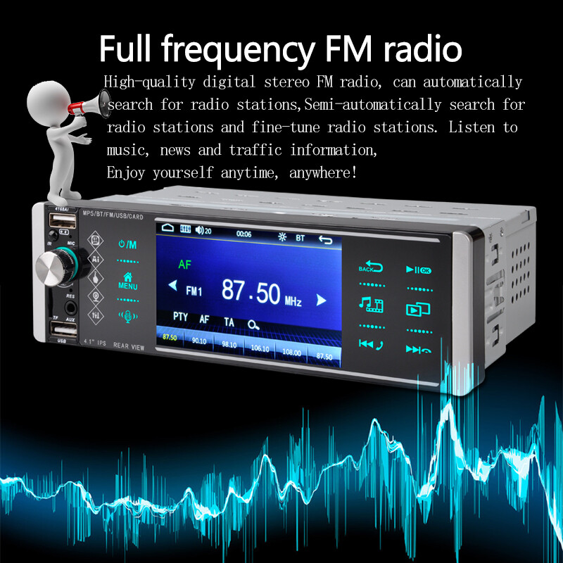 4″ 1 Din Car Stereo Radio Touch Screen Single FM Mirroring Bluetooth MP5 Player