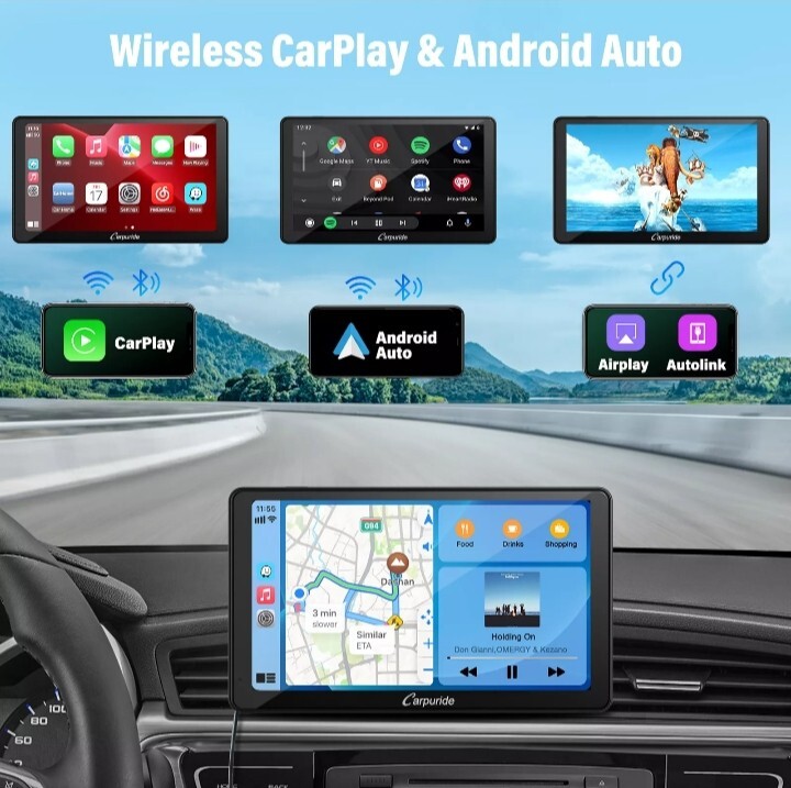 Carpuride C3 Wireless Apple Carplay Radio Car Stereo Touch Screen Android Auto