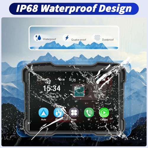 5 Inch IPS Waterproof Portable Motorcycle CarPlay Screen 5 inch with Carplay