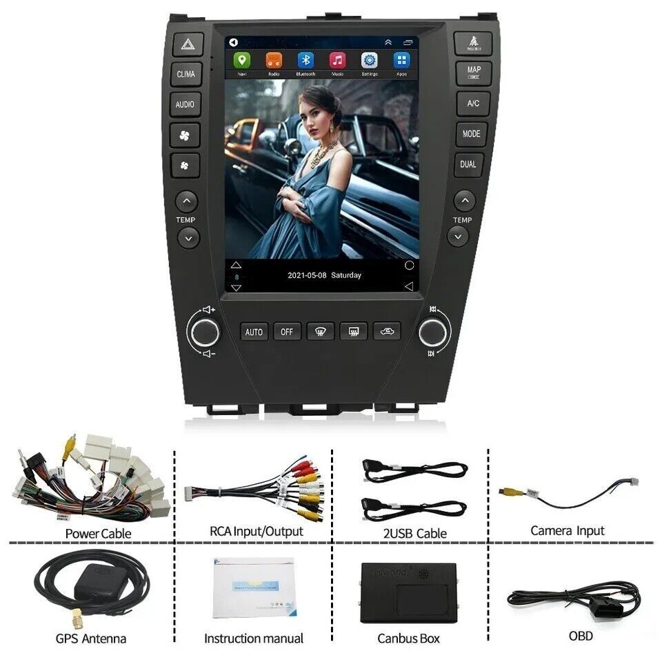 Used 9.7″ Car Radio Wireless CarPlay 2+32GB For Lexus ES240 ES350 2006-2012