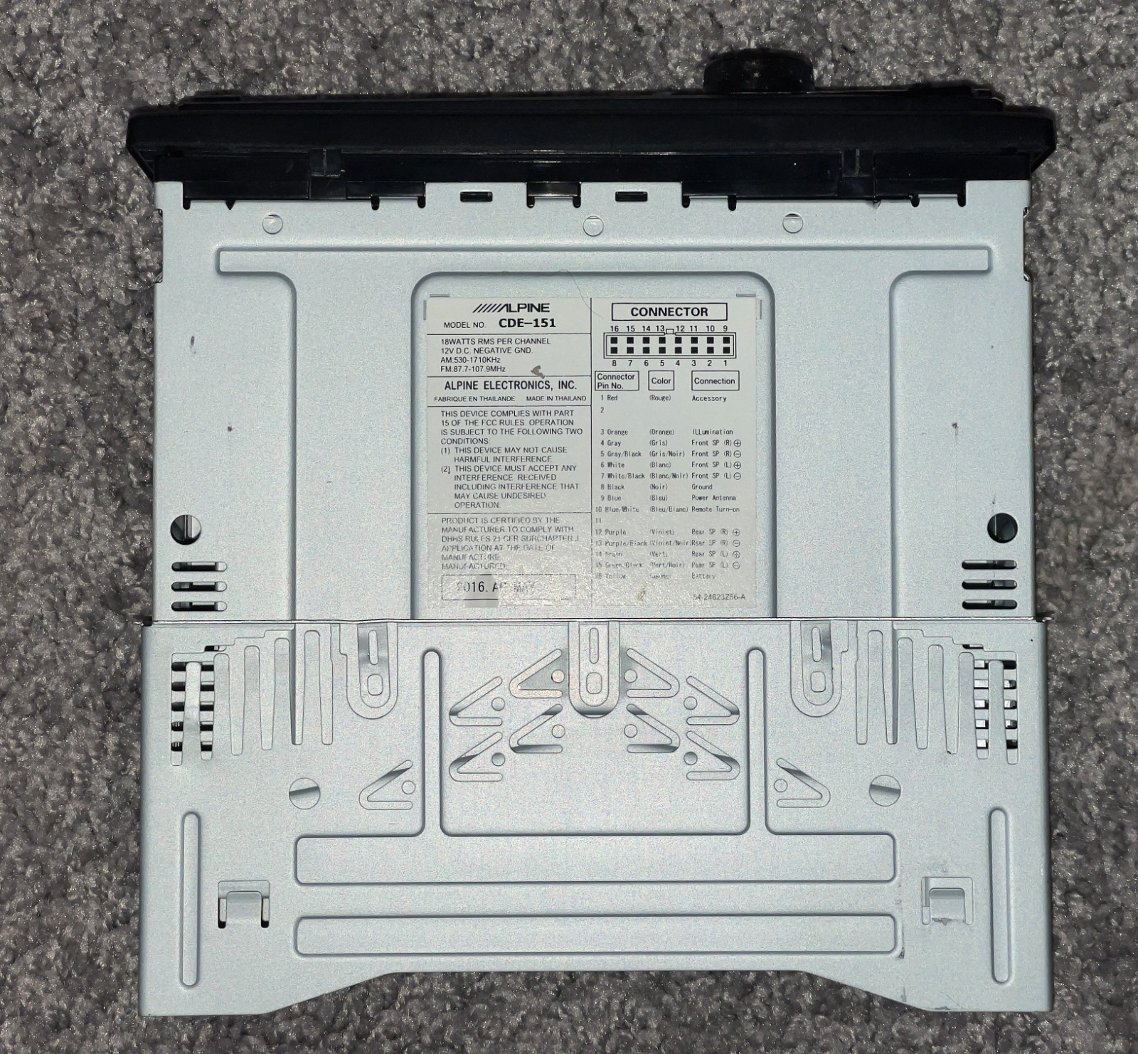 Alpine cde-151 in dash am/fm/cd player – Din Cd Player – All Parts