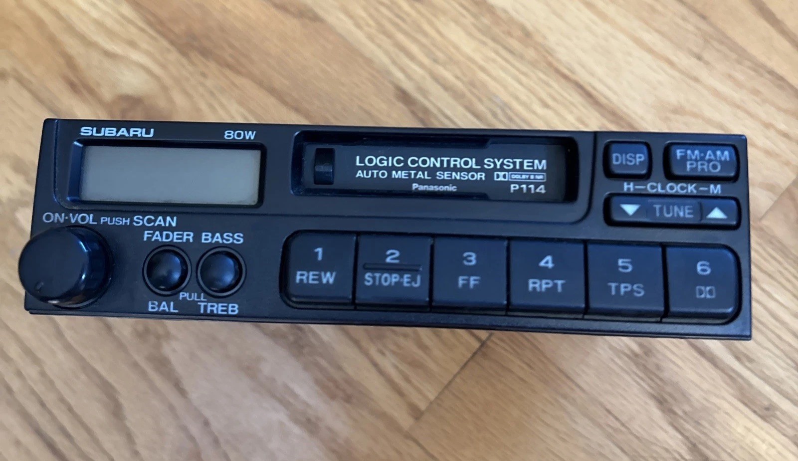 Subaru AM FM Cassette Deck Car Stereo Panasonic P114 Vintage