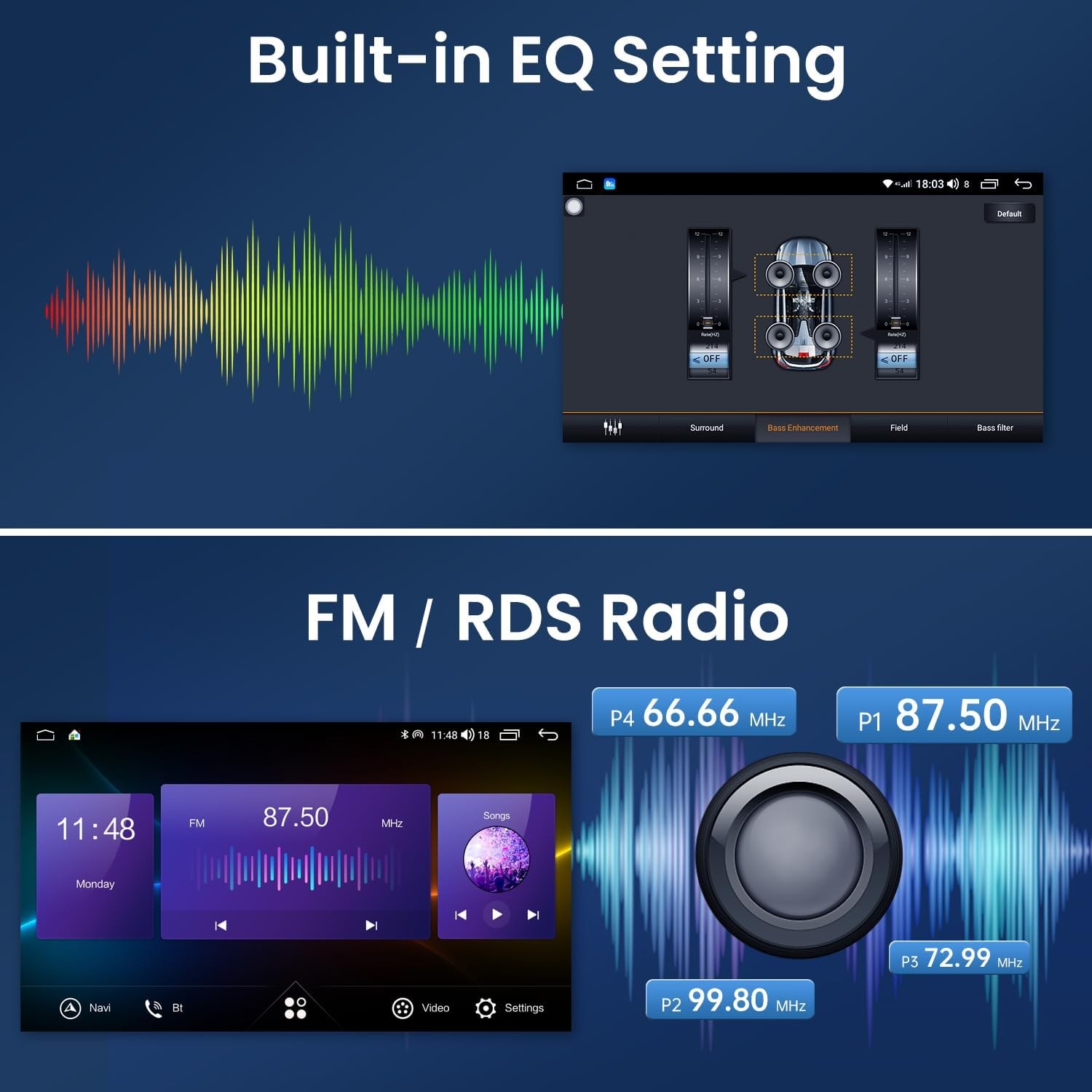 64G Car Radio Stereo GPS Navi For 2013-2015 Honda Accord Android Auto 1280*800