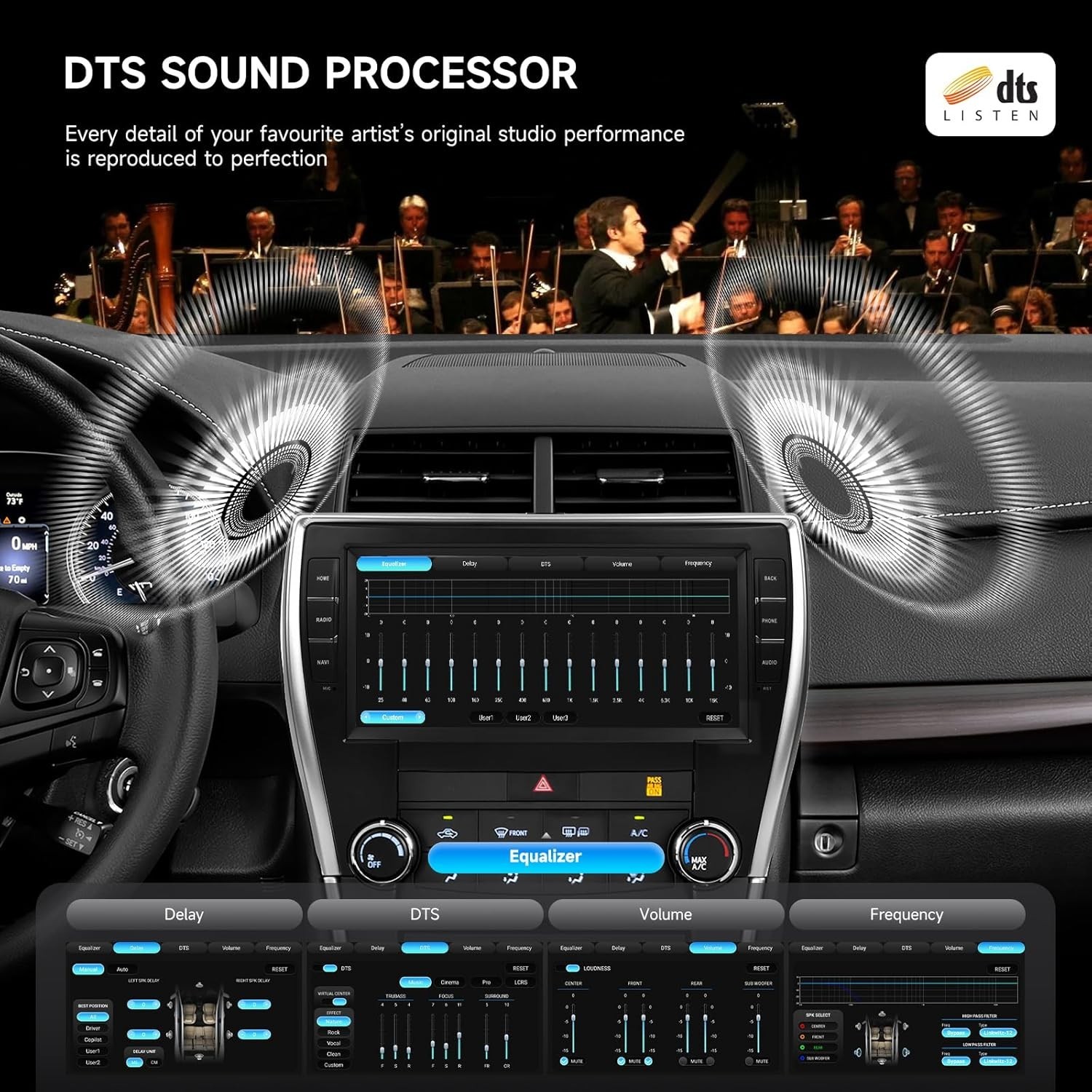 Dasaita Car Stereo for Toyota Camry 2015-2017 CarPlay 10.33″ QLED Radio 256GB