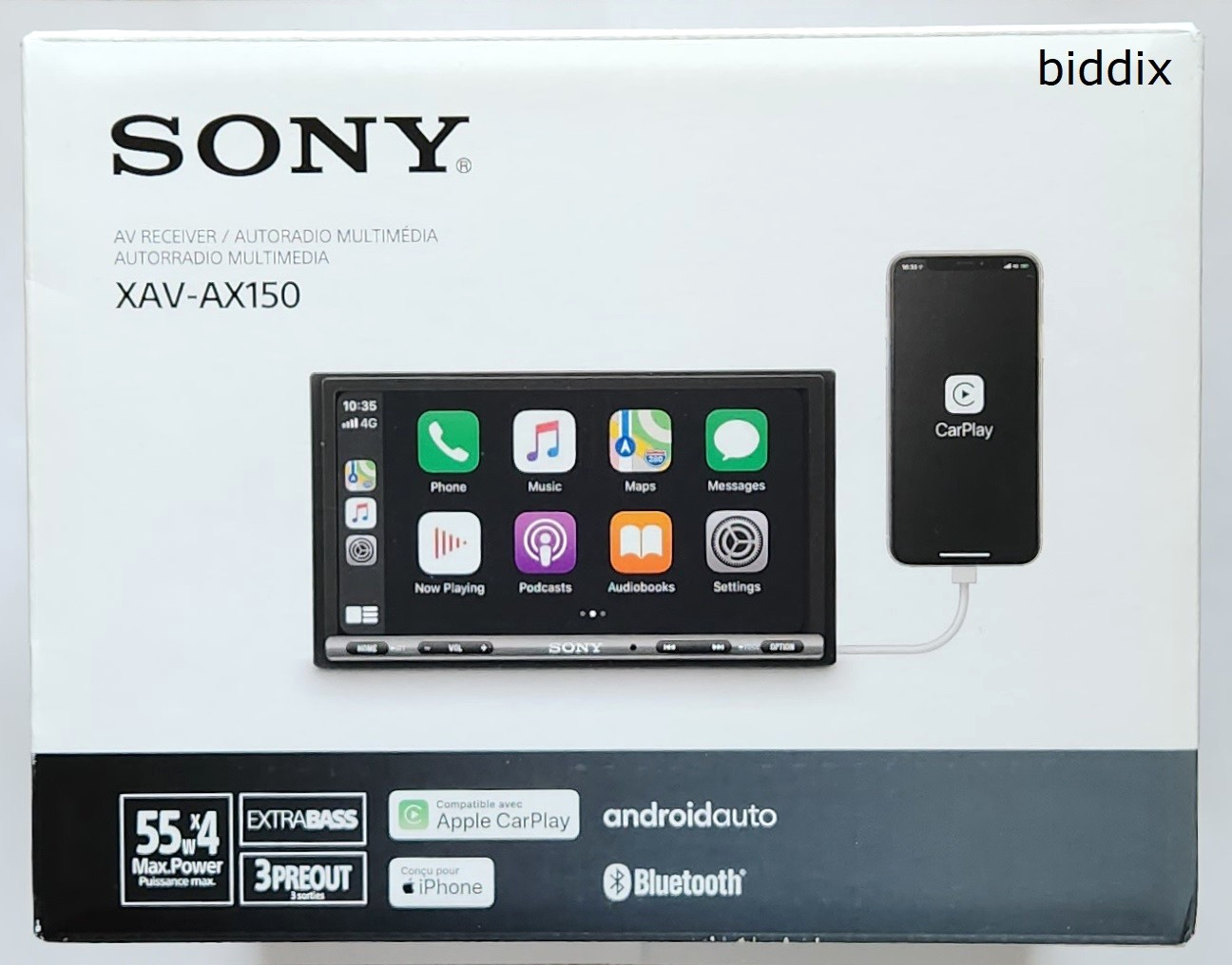 Sony XAV-AX150 Apple CarPlay/Android Auto 7″ Touchscreen-Double-DIN In-Dash Unit