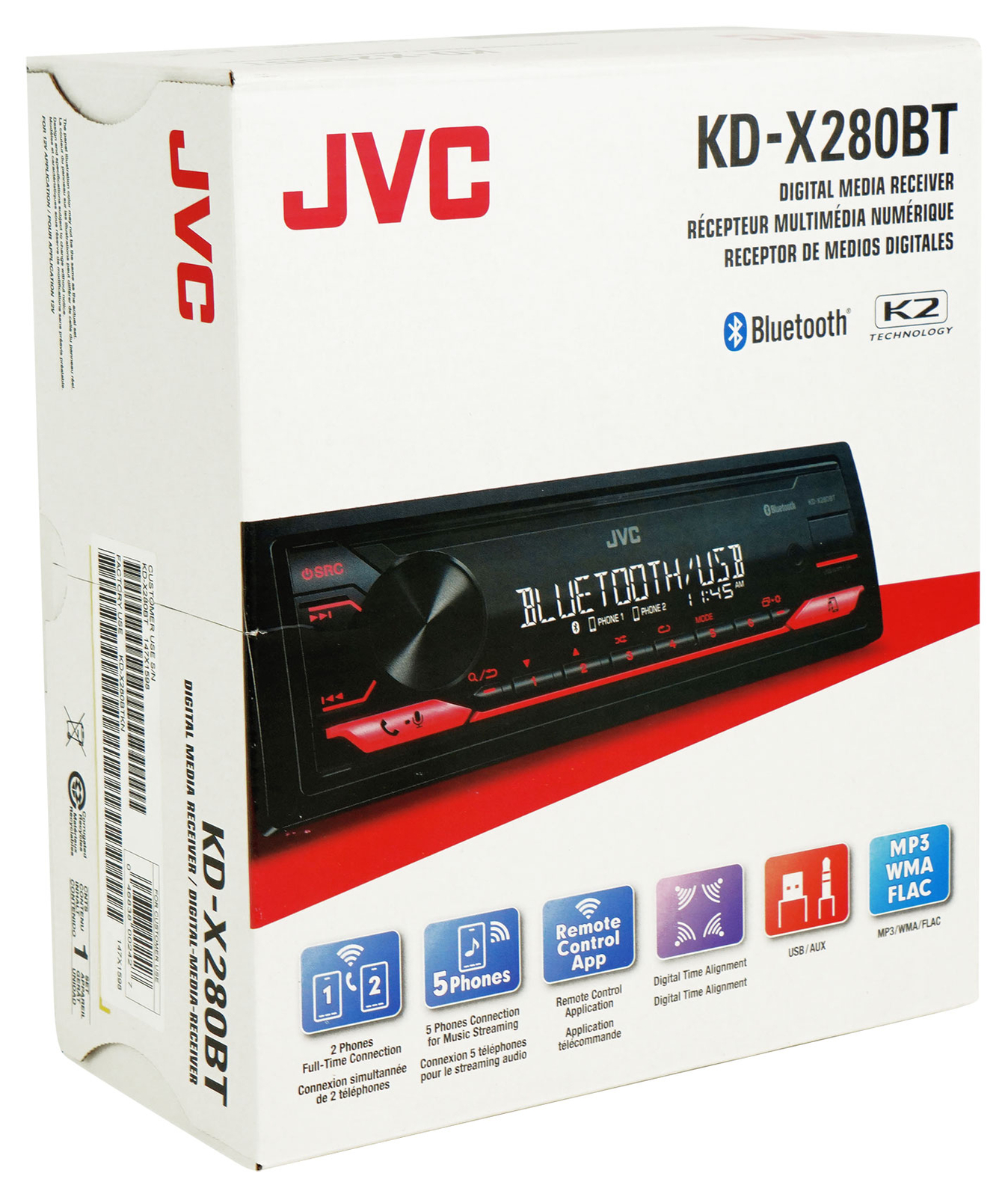 JVC KD-X280BT Bluetooth Receiver w/USB/13-Band EQ Fits 87-95 JEEP WRANGLER YJ