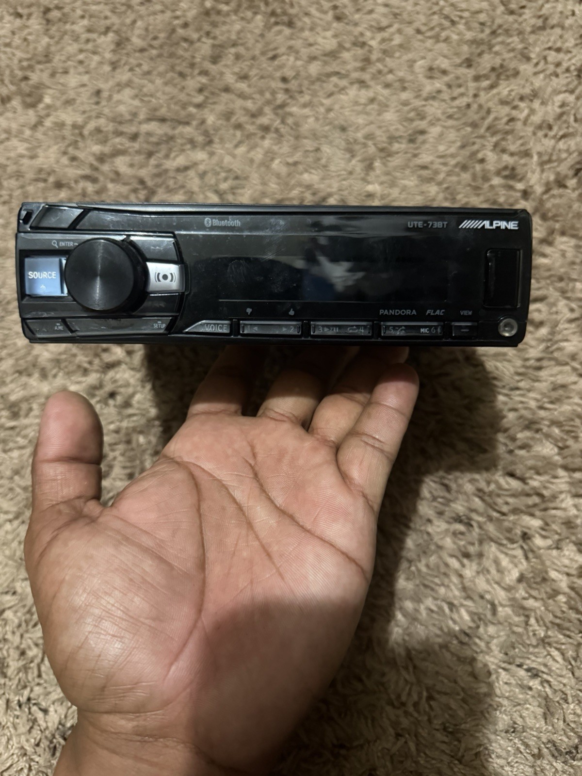 Alpine UTE-73BT Car Digital Media Audio Stereo Bluetooth Single-DIN with USB MP3