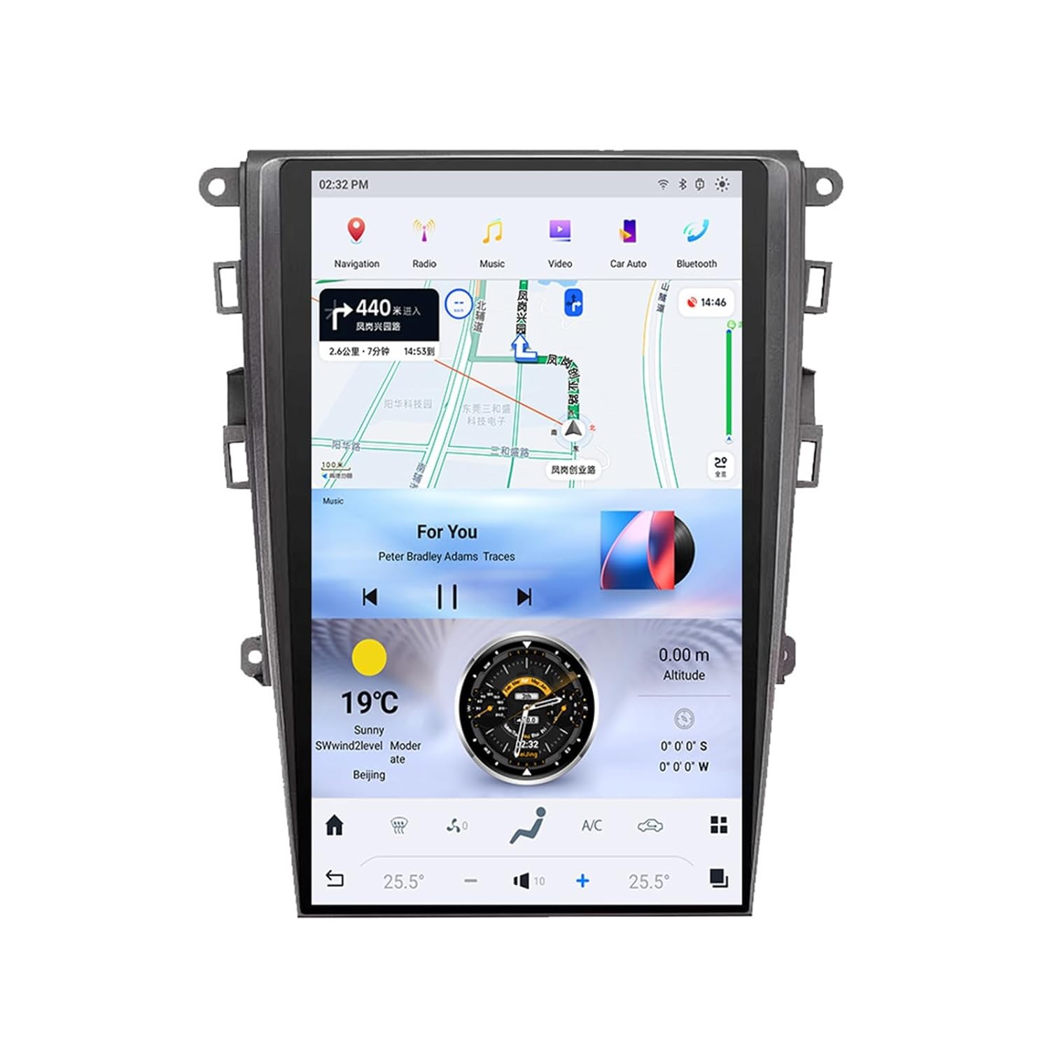 Car Android Gps Navigation Wifi 13.6″ For Ford Mondeo Fusion 4+64 Radio Carpaly