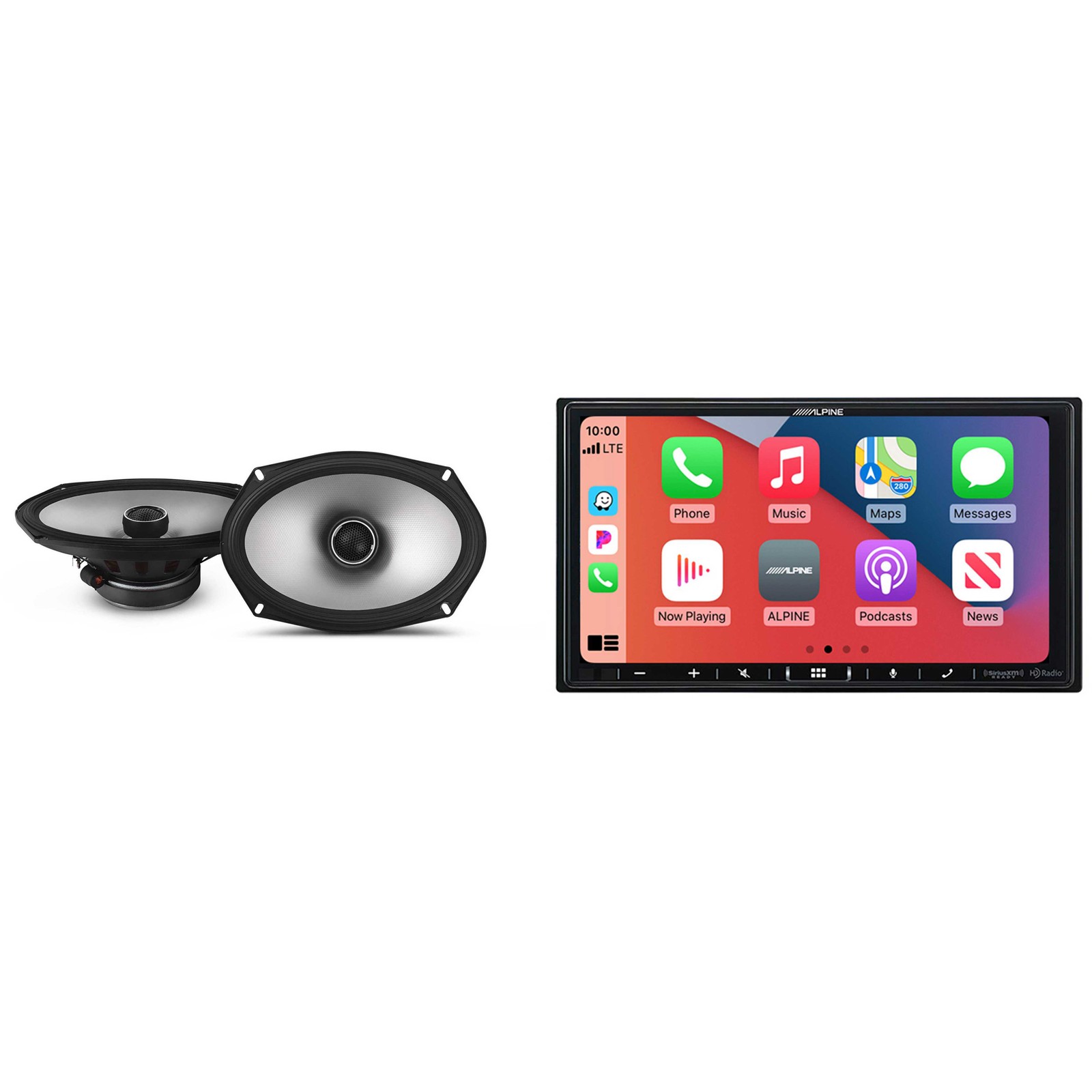 Alpine iLX-407 7″ Receiver + Alpine S2-S69 6×9 Speakers
