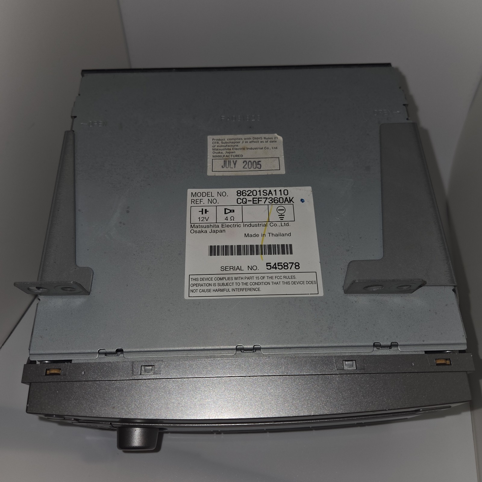 2004-2006 Subaru Forester Radio Weather Band Receiver 6 CD 86201SA110 NOT TESTED