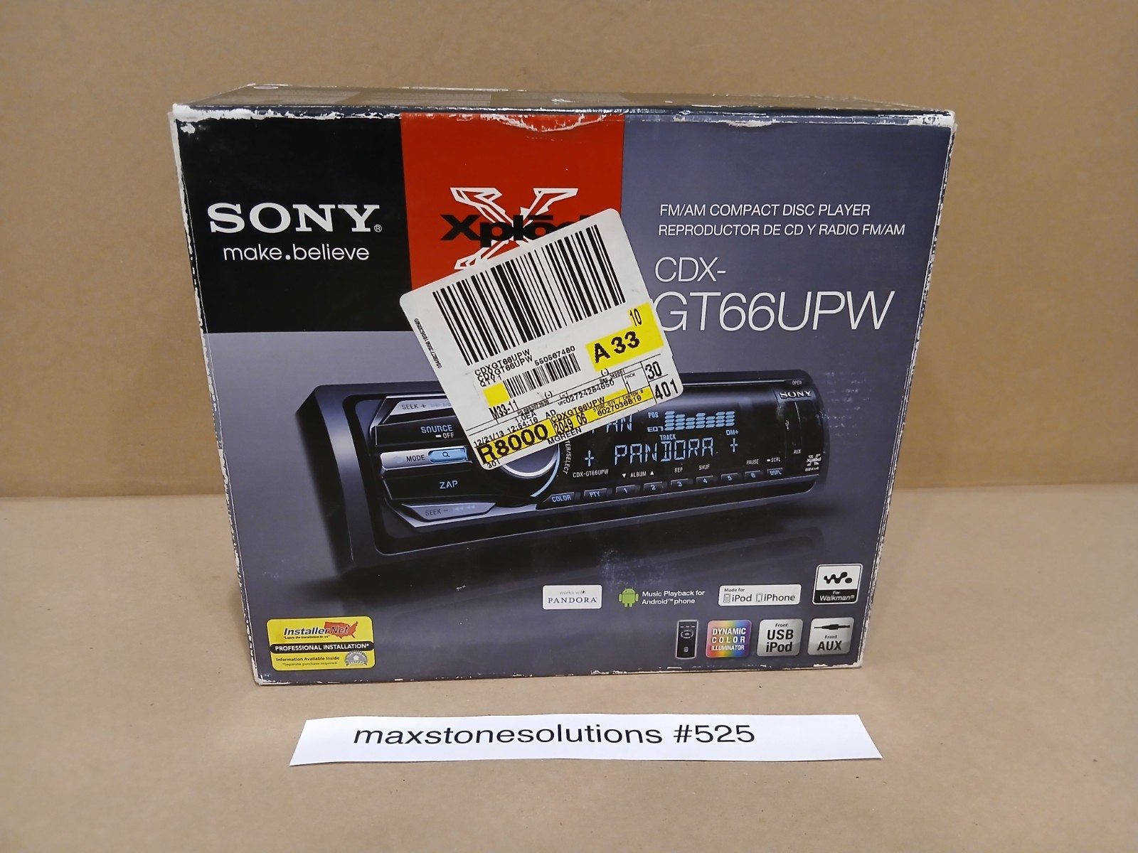 Sony CDX-GT66UPW Car CD Player USB AUX iPod New ( Open Box )