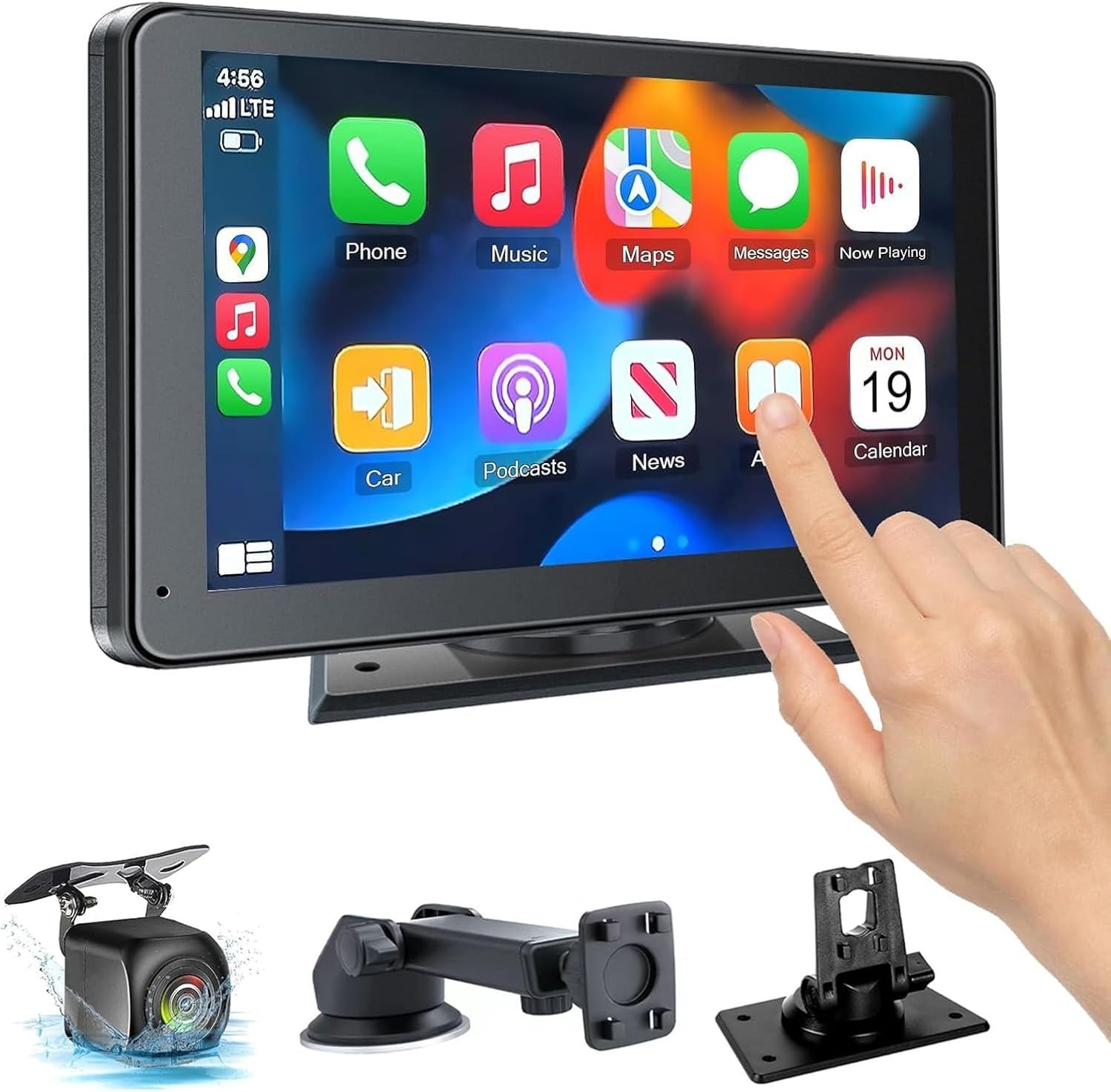7” Portable Wireless Apple CarPlay Android Auto Touch Screen Car Radio Stereo